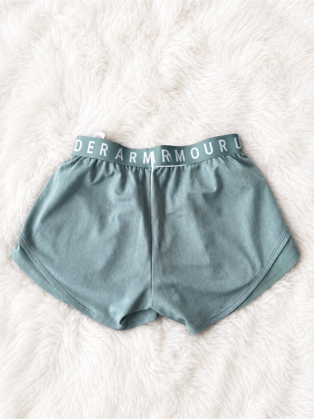 Under Armour Sage Green Women's Athletic Shorts - Picture 2 of 2